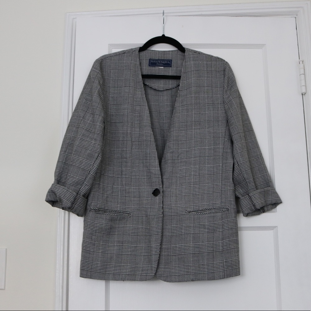 Thin Gray & Black Blazer